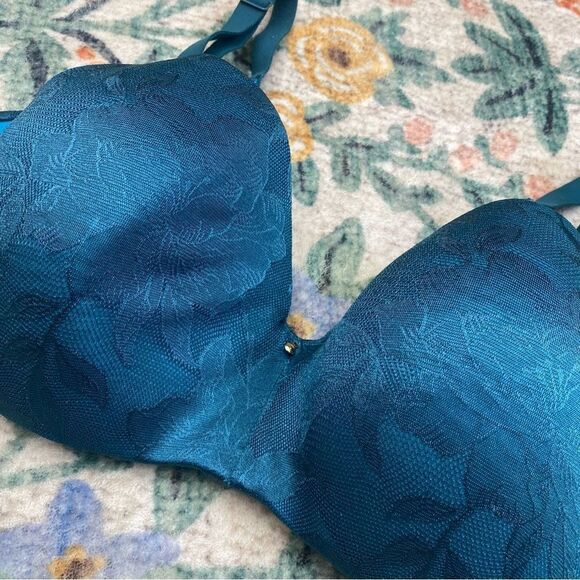 Cacique Lightly Lined Balconette Bra 38DD blue - Picture 2 of 10